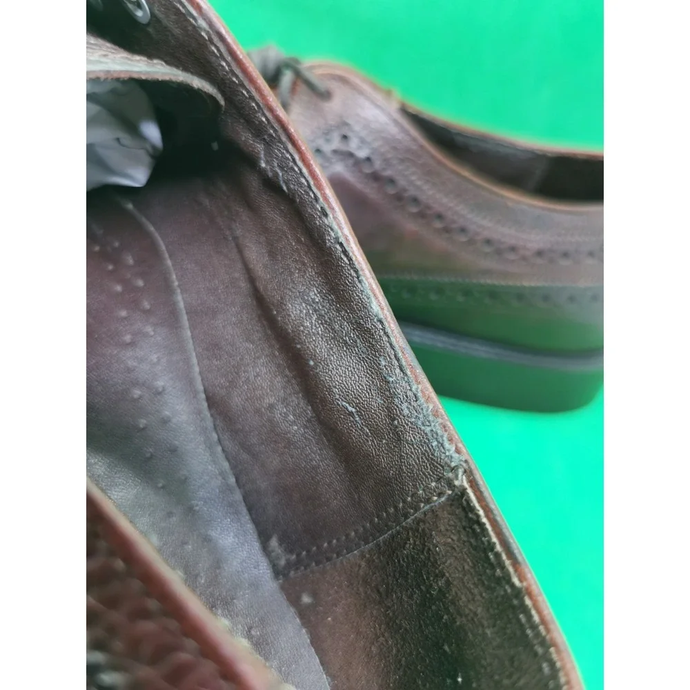 Vintage Dexter USA Mens Brown Leather Wingtip Oxford Dress Shoes Size 11.5 M